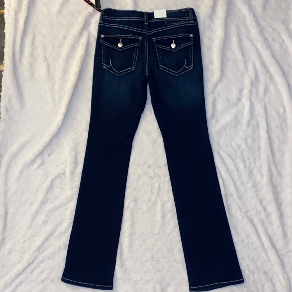 NWT INC International Concepts Women's Dark Blue Straight Leg Jeans - Picture 3 of 9